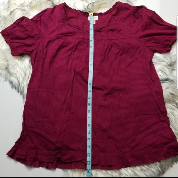 Mossimo Dark Raspberry Blouse Size L - Picture 6 of 8